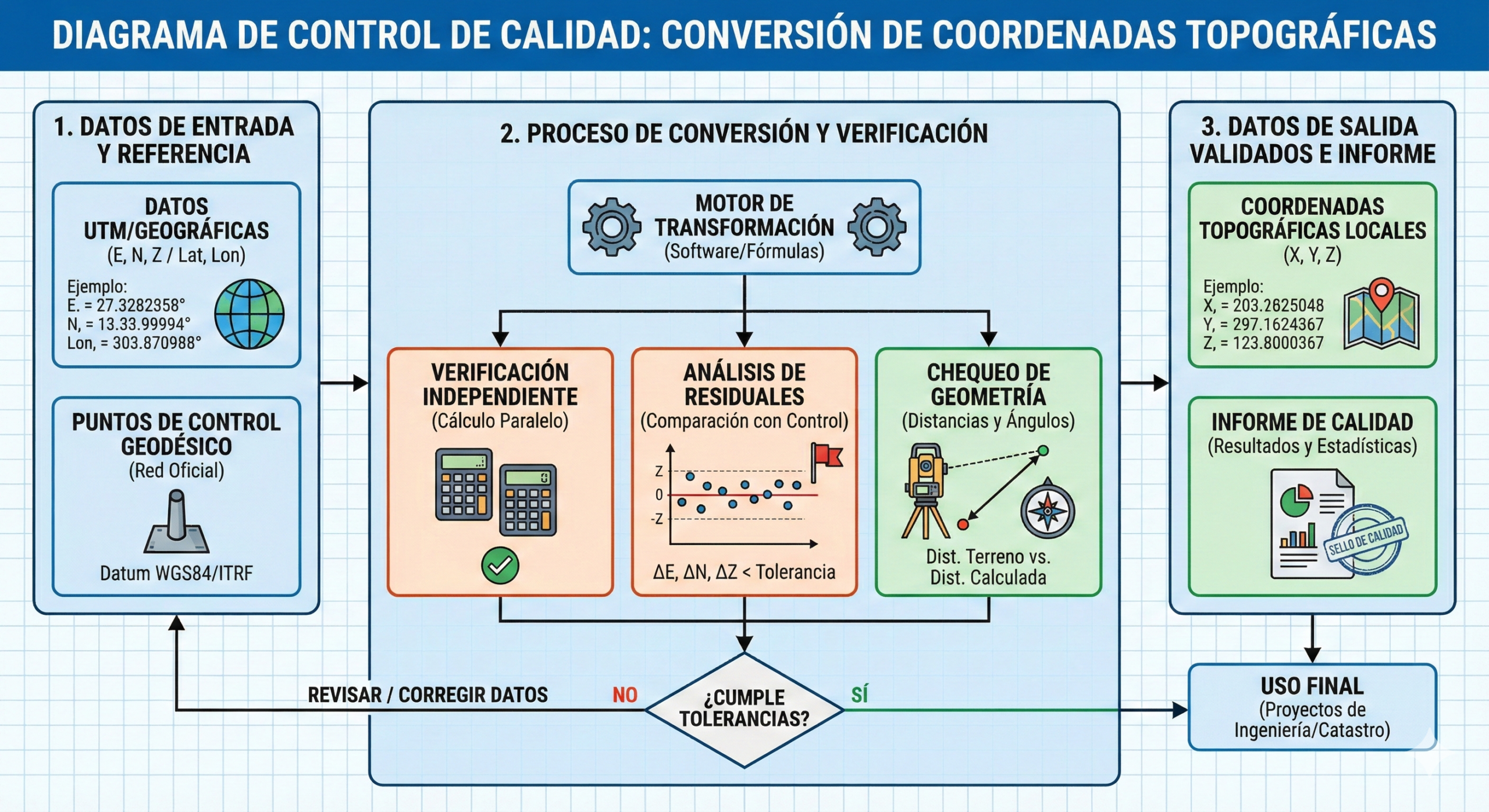 Errores comunes al convertir UTM a topográficas: fallos críticos y cómo evitarlos 4 control de calidad en conversión de coordenadas topográficas