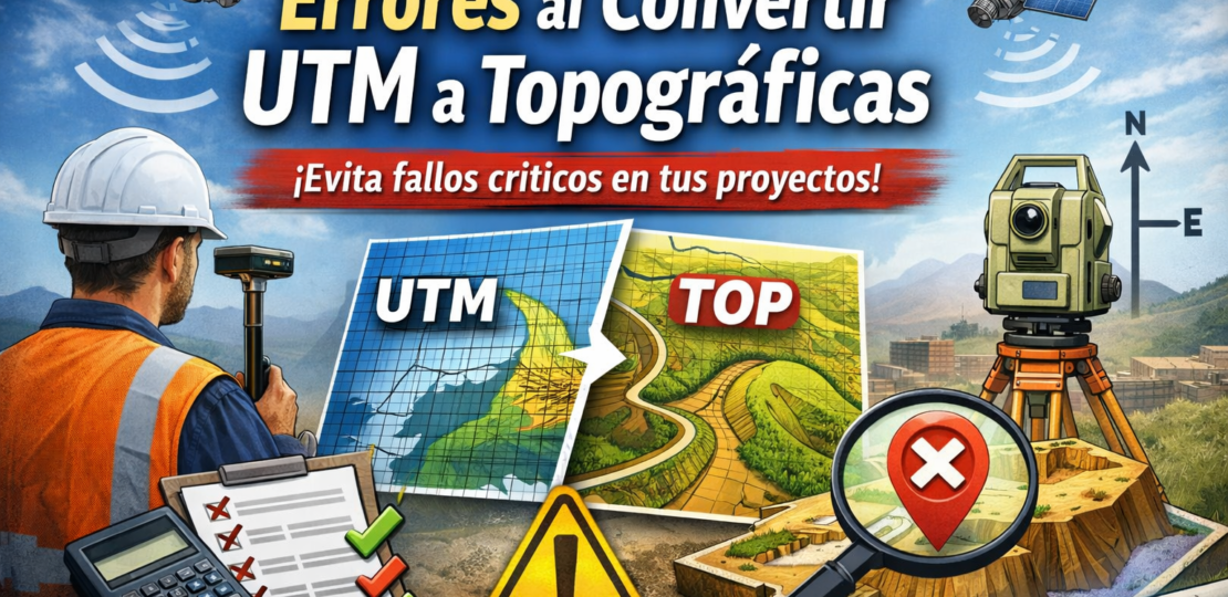 Errores al convertir UTM a topográficas – Guía visual
